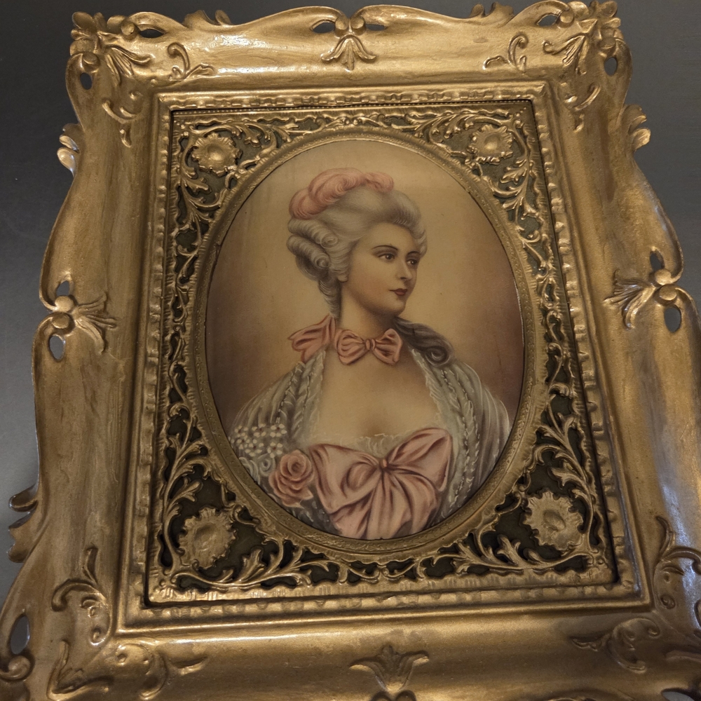 Vintage Gold Framed Portrait Painting